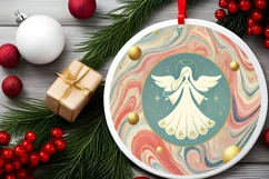 Round Christmas Ornament Sublimation|Clipart Product Image 1