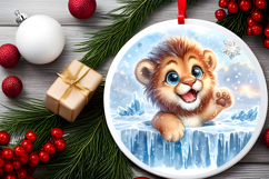 Round Christmass Ornament PNG Product Image 2