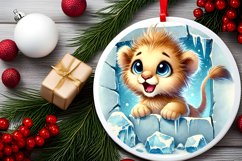 Round Christmas Ornament Sublimation|Clipart Product Image 2