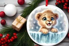 Round Christmas Ornament Sublimation|Clipart Product Image 2