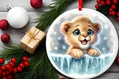 Round Christmas Ornament Sublimation|Clipart Product Image 2