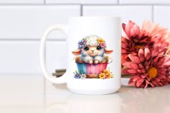 Colorful Baby Dall Sheep in Bucket | Clipart Product Image 2