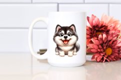 Crazy Watercolor Akita Clipart Product Image 2