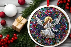 Round Christmas Ornament Sublimation|Clipart Product Image 1
