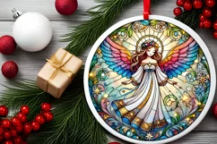 Round Christmas Ornament Sublimation|Clipart Product Image 1