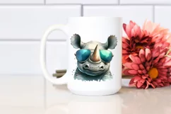 Funny Rhino Smiling Sunglasses | Clipart Product Image 2
