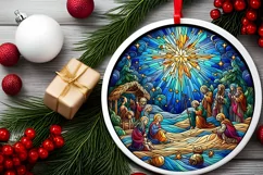 Round Christmas Ornament Sublimation|Clipart Product Image 2