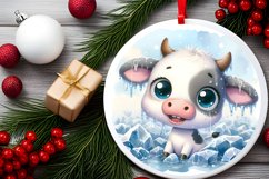 Round Christmas Ornament Sublimation|Clipart Product Image 2