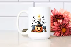 Watercolor Style Funny Halloween Clipart, Transparent PNG Product Image 2