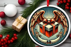 Round Christmas Ornament Sublimation|Clipart Product Image 1