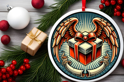 Round Christmass Ornament PNG Product Image 2