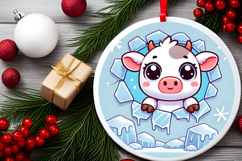 Round Christmass Ornament PNG Product Image 2