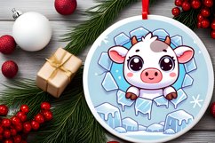 Round Christmas Ornament Sublimation|Clipart Product Image 2