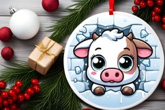 Round Christmas Ornament Sublimation|Clipart Product Image 2