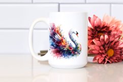 Abstract Vibrant Swan Watercolor Product Image 2