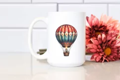 Vintage Hot Air Balloon with Fireworks Product Image 2