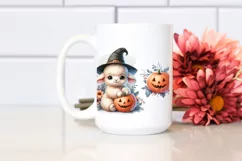 Cute Baby Lamb with Pumpkin PNG Product Image 2