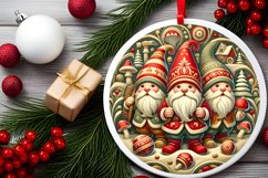 Round Christmas Ornament Sublimation|Clipart Product Image 2
