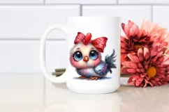 Funny Baby Rooster Dove Clipart Product Image 2