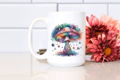 Colorful Watercolor Magical Mushrooms | Clipart Product Image 2