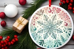 Round Christmas Ornament Sublimation|Clipart Product Image 2
