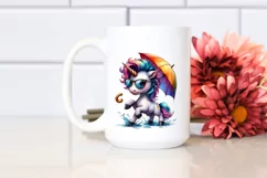 Playing Baby Unicorn PNG Product Image 2