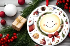 Watercolor Winter Scene Christmas Sticker Sublimation PNG Product Image 2