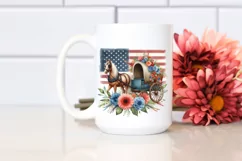 Colorful Flower Horse Wagon Sticker Clipart Product Image 2
