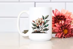 Stained Gardenia Made of Material | Sublimation Clipart Product Image 2