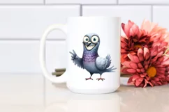 Funny Watercolor Dove Contempt Goofy Smile Product Image 2