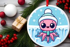 Round Christmass Ornament PNG Product Image 2