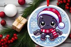 Round Christmas Ornament Sublimation|Clipart Product Image 2