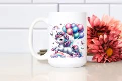 Colorful Baby Unicorn PNG Product Image 2