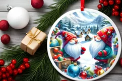Gnome Christmas Sticker Sublimation PNG Product Image 2