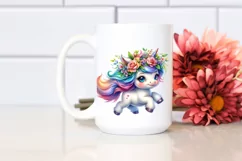 Running Baby Unicorn PNG Product Image 2