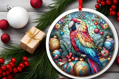 Round Christmass Ornament PNG Product Image 2