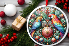 Round Christmass Ornament PNG Product Image 2