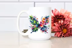 Vibrant Flower Butterfly PNG Product Image 2