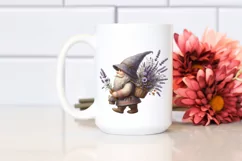 Detailed Gnome Lavender Bouquet Sublimation Clipart Product Image 2