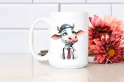 Funny White Cow with Goofy Smile | Clipart Product Image 2