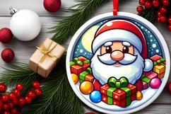 Round Christmas Ornament Sublimation|Clipart Product Image 2