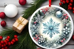 Round Christmas Ornament Sublimation|Clipart Product Image 2