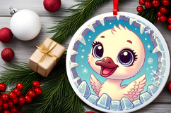 Round Christmass Ornament PNG Product Image 2