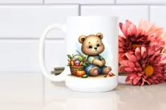 Colorful Baby Bear with Vegetables | Clipart Product Image 2