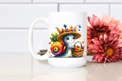 Quirky Baby Snail Autumn Vegetables Watercolor Product Image 2