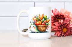 Quirky Baby Snail Autumn Vegetables Watercolor Product Image 2