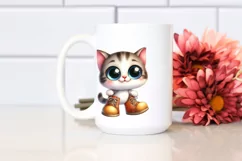 Cute Baby Cat with Big Eyes PNG Product Image 2