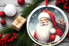 Santa Christmas Sticker Sublimation PNG Product Image 2