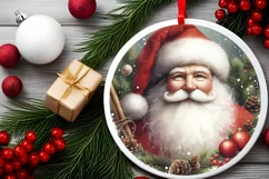 Santa Christmas Sticker Sublimation PNG Product Image 2