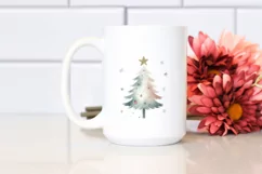 Cute Christmas Tree Watercolor PNG Product Image 2